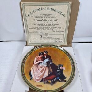 Norman Rockwell A Couples Commitment 1985 Plate Knowles American Dream 16859P